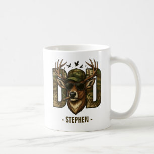 Cool Camouflage Vater - Hirsch mit Sonnenbrille Kaffeetasse