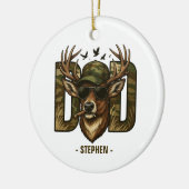 Cool Camouflage Vater - Hirsch mit Sonnenbrille Keramik Ornament (Links)