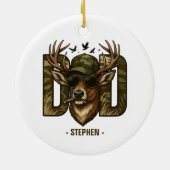 Cool Camouflage Vater - Hirsch mit Sonnenbrille Keramik Ornament (Hinten)