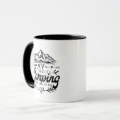 Cool Camping buddy Dad word art  Tasse (Vorderseite Links)