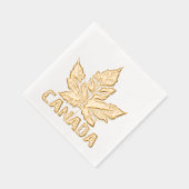 Cool Canada Tableware Retro Maple Leaf Souvenir Servietten Mit Folie (Rechts)