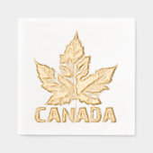 Cool Canada Tableware Retro Maple Leaf Souvenir Servietten Mit Folie (Vorderseite)