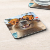 Cool Capybara Getränkeuntersetzer (Linke Seite)