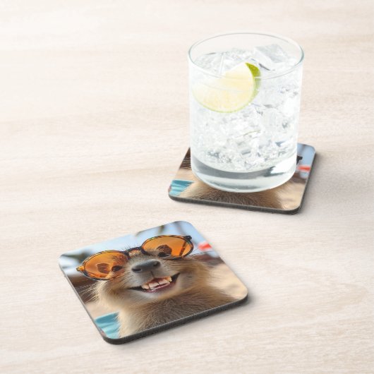 Cool Capybara Getränkeuntersetzer (Rechte Seite)