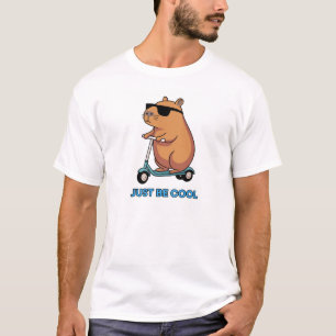 Cool Capybara Scooter Ride - Funny Chill Vibes T-S T-Shirt