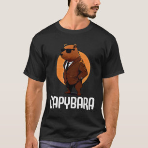 Cool Capybara Sonnenbrille Wasser Schweinefleisch T-Shirt