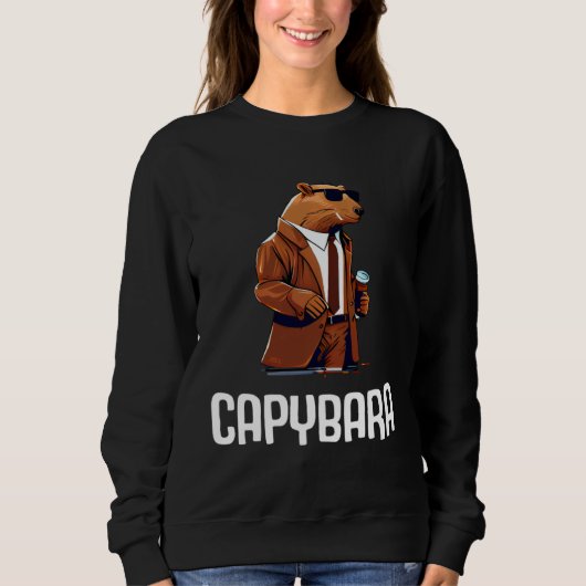 Cool Capybara Sunglasses Water Pig South America C Sweatshirt (Vorderseite)
