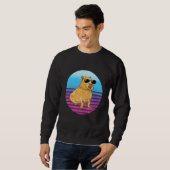 Cool Capybara Sunset Capybara   Capybara Rodent Sweatshirt (Vorne ganz)