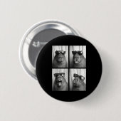Cool Capybara With Sungles Photobooth Funny Rodent Button (Vorne & Hinten)