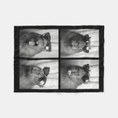 Cool Capybara With Sungles Photobooth Funny Rodent Fleecedecke (Vorderseite (Horizontal))