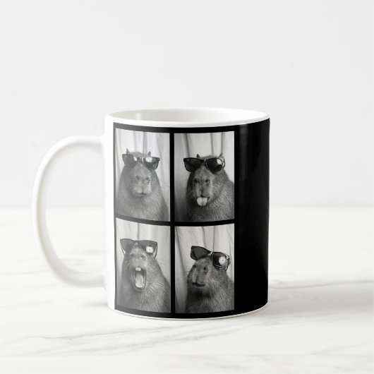 Cool Capybara With Sungles Photobooth Funny Rodent Kaffeetasse (Links)