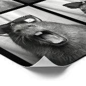 Cool Capybara With Sungles Photobooth Funny Rodent Poster (Ecke)