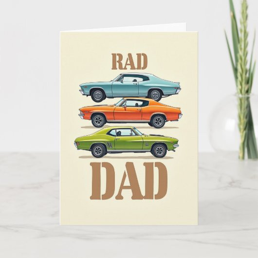 Cool Car Dads Tag Tributkarte Karte (Vorderseite)