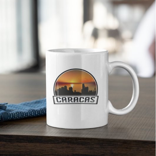 Cool Caracas Venezuela Skyline Vintage Travel Kaffeetasse