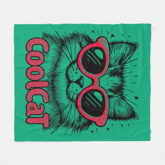 Cool Cat 1 Fleecedecke (Vorderseite (Horizontal))
