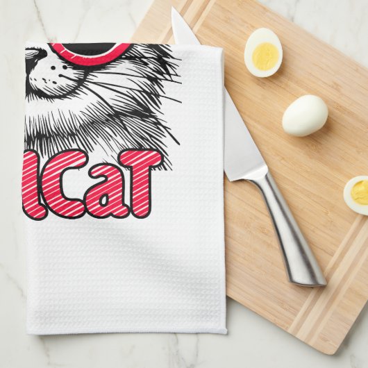 Cool Cat 1 Geschirrtuch (Viertel Falte)