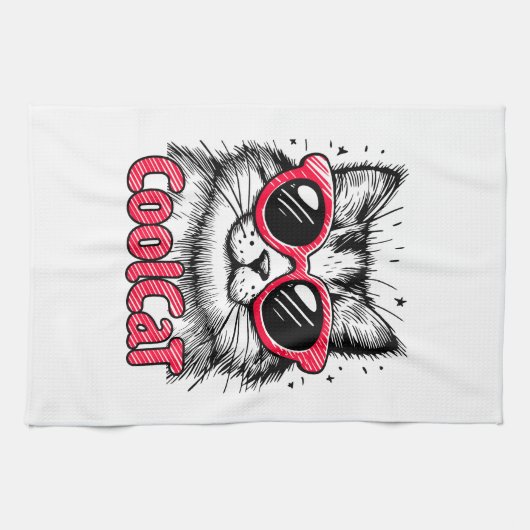 Cool Cat 1 Geschirrtuch (Horizontal)