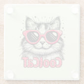 Cool Cat 1 Glasuntersetzer (Rückseite)