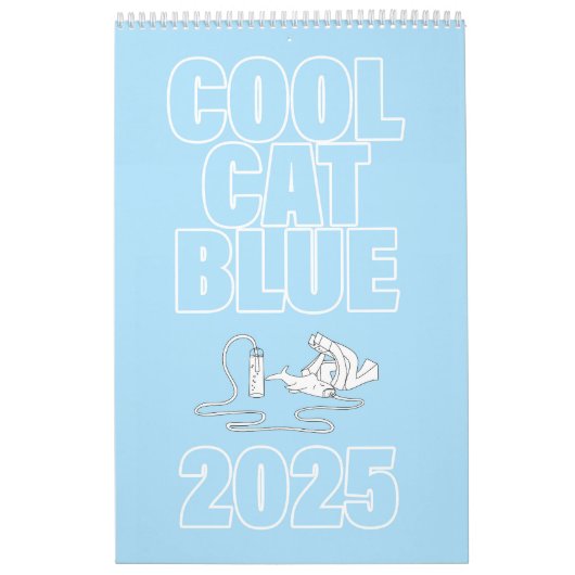 Cool Cat Blue 2025 Kalender (Titelbild)