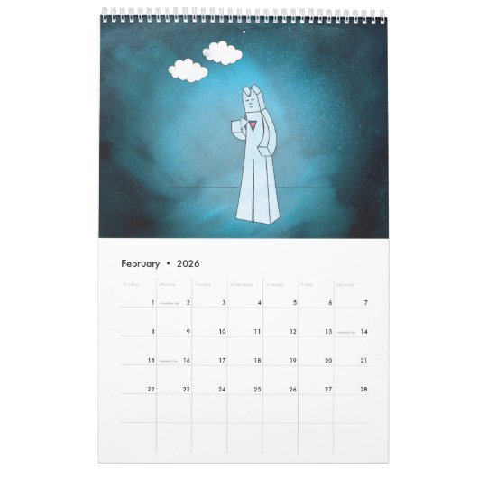 Cool Cat Blue 2025 Kalender (Feb 2026)