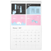 Cool cat Blue 2026 Calendar Kalender (Feb 2027)