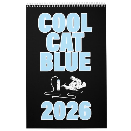 Cool cat Blue 2026 Calendar Kalender (Titelbild)