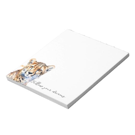 Cool Cat Cheetah Notizblock (Rotiert)