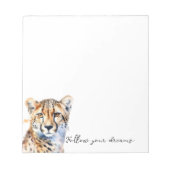Cool Cat Cheetah Notizblock (Vorderseite)