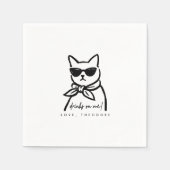 Cool Cat Cocktail Napkins Serviette (Vorderseite)
