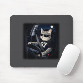 Cool Cat Driving 67 Sungles Funny For Men Women Ki Mousepad (Mit Mouse)