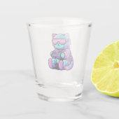 Cool Cat Gamer Schnapsglas (Rückseite)