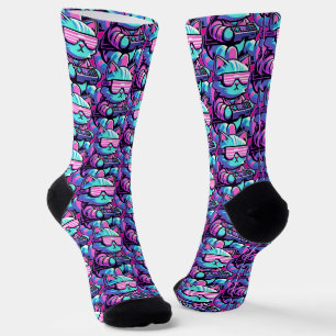 Cool Cat Gamer Socken