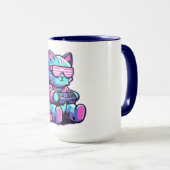 Cool Cat Gamer Tasse (VorderseiteRechts)