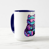 Cool Cat Gamer Tasse (Vorderseite Links)