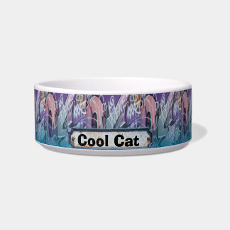 Cool Cat Graffiti Blue Purple Sign Napf