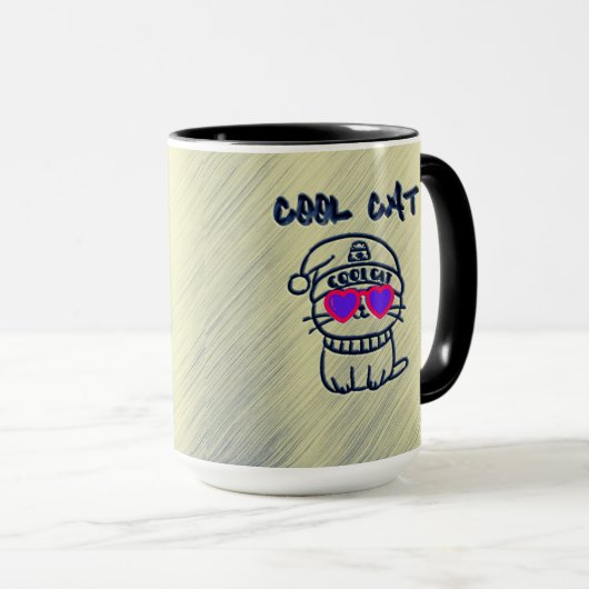 Cool Cat Groovy Tasse (VorderseiteRechts)