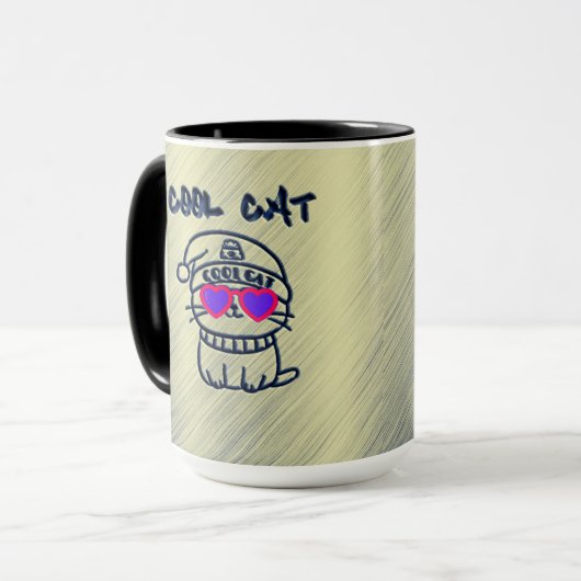 Cool Cat Groovy Tasse (Vorderseite Links)