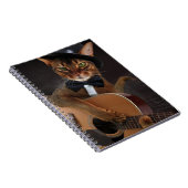 Cool Cat Guitarist – Minimal Elegant Design Notizblock (Rechte Seite)
