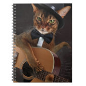 Cool Cat Guitarist – Minimal Elegant Design Notizblock (Vorderseite)
