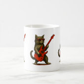 Cool Cat Guitarist Mug – Funny Musician Coffee Cup Kaffeetasse (Mittel)
