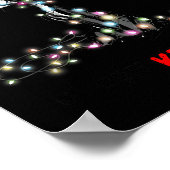 Cool Cat Hat Merry Kiss My Christmas  Poster (Ecke)