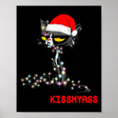 Cool Cat Hat Merry Kiss My Christmas  Poster (Vorne)