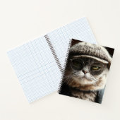 Cool Cat in Glasses Notebook Notizblock (Innenseite)