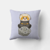 Cool Cat in space Cat Astronaut Cosmic animal Moon Kissen (Rückseite)