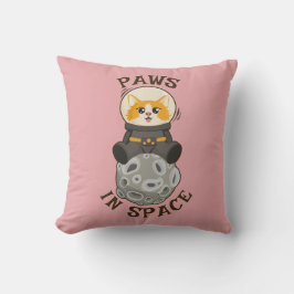 Cool Cat in space Cat Astronaut Cosmic animal Moon Kissen
