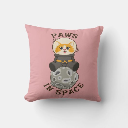 Cool Cat in space Cat Astronaut Cosmic animal Moon Kissen (Vorderseite)