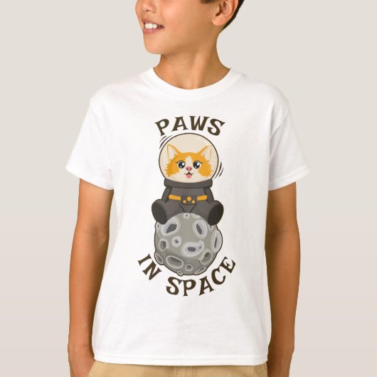 Cool Cat in space Cat Astronaut Cosmic animal Moon T-Shirt (Vorderseite)