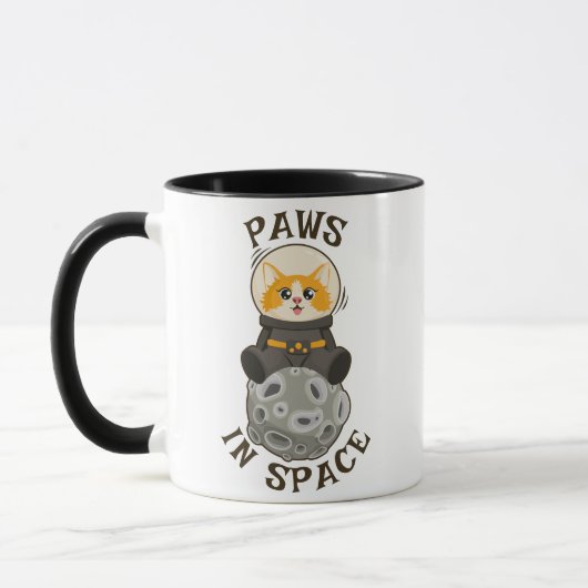 Cool Cat in space Cat Astronaut Cosmic animal Moon Tasse (Links)