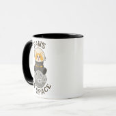 Cool Cat in space Cat Astronaut Cosmic animal Moon Tasse (Vorderseite Links)
