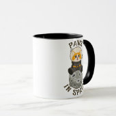 Cool Cat in space Cat Astronaut Cosmic animal Moon Tasse (VorderseiteRechts)